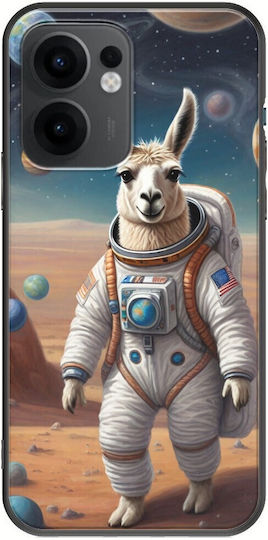 Lost In Space Llama Oppo Reno 13 F 5G Black TPU Black Silicone