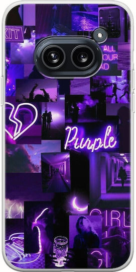 Ästhetische Lila Nothing Phone 2a 5g Flexibles TPU Transparentes Silikon