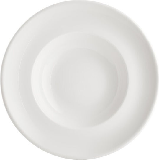 By Bone White Plate Soup made of Porcelain White with Diameter 27cm 6pcs