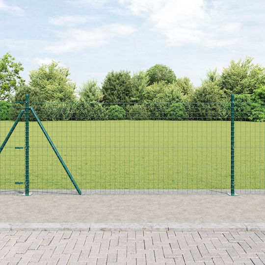 vidaXL Draht für Gartenzaun aus Metall 3.2x3.2x90cm 13Stück Green