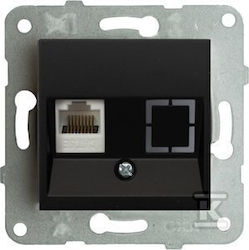 Panasonic Novella контакт 1xrj45 компютър Cat 5e черен 92105532m Panasonic Novella контакт 1xrj45 компютър Cat 5e черен 92105532m