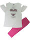 Kids' Set with Leggings Summer 2pcs White