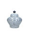 JK Home Decoration Decorative Vase Blue 20x20xH22cm