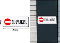 Αυτοκόλλητη Πινακίδα "no Parking" Απαγορευτικό Σήμα 29x12cm