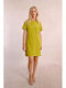 Summer Mini T-Shirt Dress Green