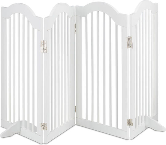 Relaxdays Pliabil Ușă de siguranță din Plastic în Culoare Alb 205x92cm 1buc