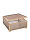 Iliadis Metallic Jewellery Box with Mirror Gold 13x13x6cm