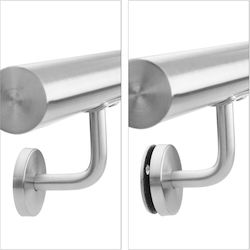Edelstahlgeländer Relaxdays Silber 1000mm