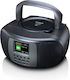 Lenco Tragbares Radio-CD-Spieler mit Radio Bluetooth CD-Schwarz