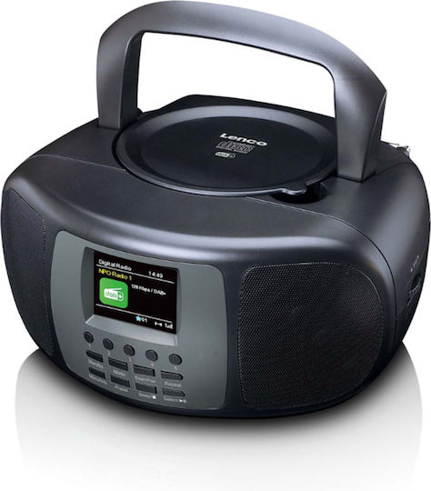 Lenco Tragbares Radio-CD-Spieler mit Radio Bluetooth CD-Schwarz