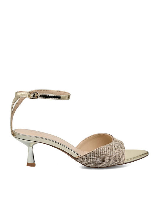 Alessandra Bruni Leather Sandals Gold