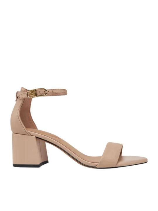 Leder Sandalen Rosa