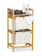 Relaxdays Coș De Rufe Din Bambus 12,5 L 73x37x33 Cm Bej