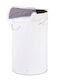 Relaxdays Coș De Rufe Din Bambus 70 L Cu Capac Alb