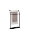 Relaxdays Raft de haine de Baie Simplu ​19x19cm Inox Negru
