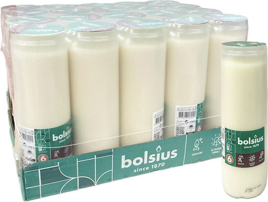 Vegetable Long-Lasting Candle Angela Bolsius 6 Days White Box 20 Pieces