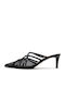 Din material textil Sandale Negre