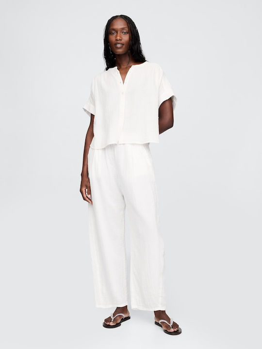 Γυναικείο Υφασμάτινο Παντελόνι Off White