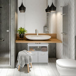 Relaxdays Blat cu Lavoar L60xW60xH30cm Alb