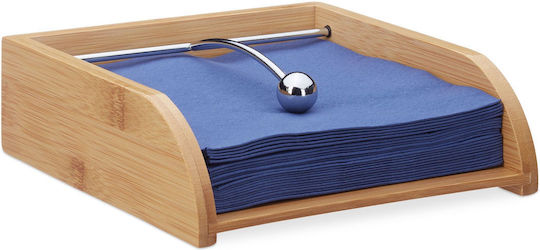Relaxdays Suport pentru șervețele Lemn Bej 6x19x19cm 10024199 Relaxdays Suport pentru șervețele Lemn Bej 6x19x19cm 10024199