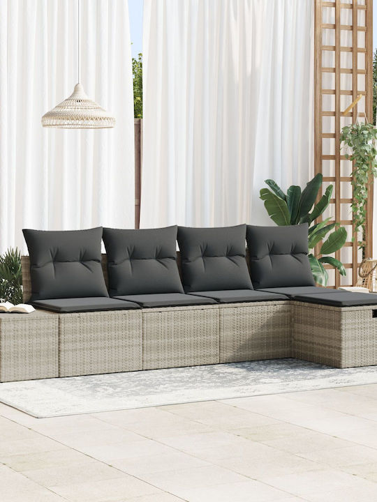 Γωνιακός Καναπές Εξωτερικού Χώρου Rattan με Μαξ...