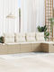 Corner Sofa Outdoor Rattan with Pillows 55x62x69cm