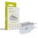 Mobile Origin Mobile Phone Charger Without Cable GaN with 2 USB-C Output Ports 65W Power Delivery White