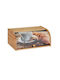 Relaxdays Cutie de pâine cu capac din bambus Bej 40x27x17cm