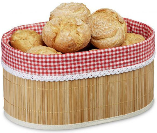 Relaxdays Brotkorb aus Bambus Beige 16.5x33.5x23.5cm