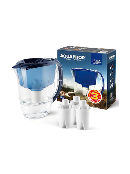 Aquaphor Ideale Kanne Servierset Kunststoff Blau mit Filter 2800ml