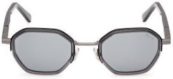 Zegna Sunglasses Μαύρα with Mixed Frame & Gray Lens