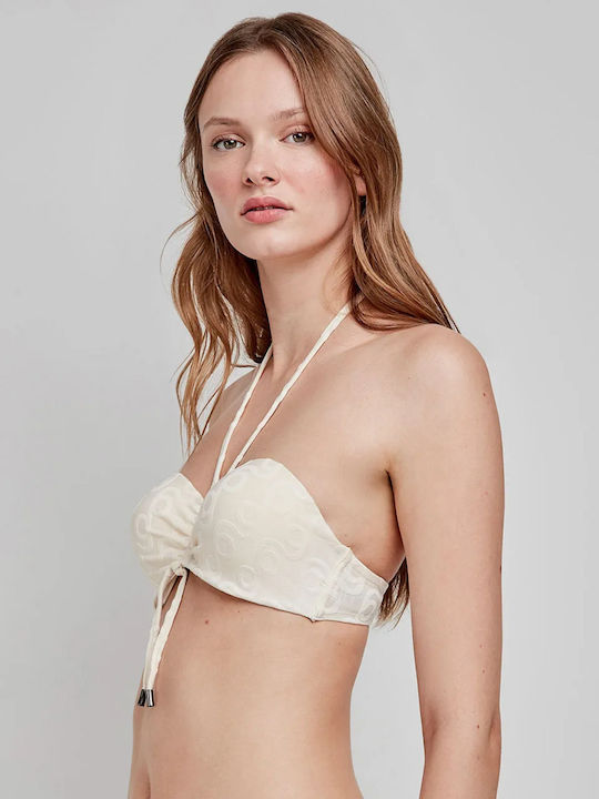 Strapless Bikini Top Beige