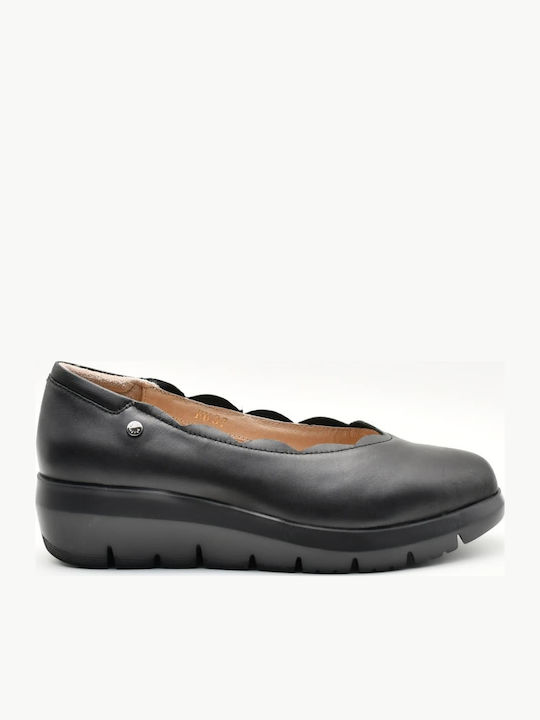 Δερμάτινα Γυναικεία Loafers σε Μαύρο Χρώμα