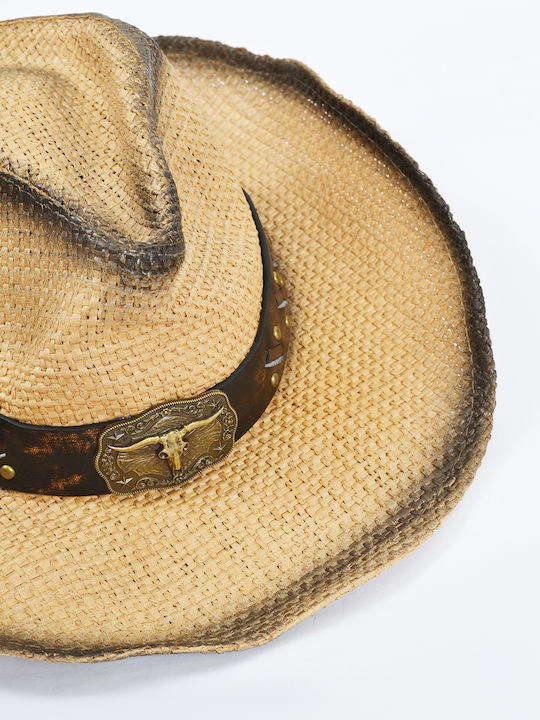 Mat Fashion Καπέλο Western Кафяв