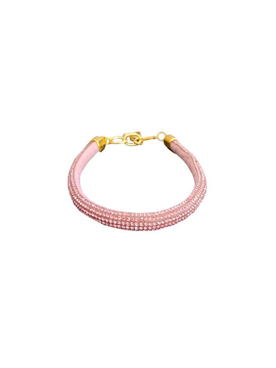 Woofmoda Strasshalsband Rosa Klein 23,5-30cm