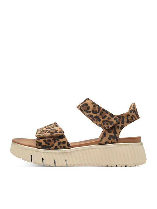 Tamaris Καλοκαιρινές Γυναικείες Πλατφόρμες Καφέ 8-88720-44-903