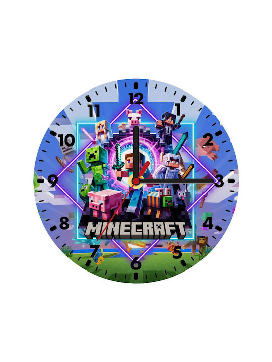 Koupakoupa Minecraft Nether Portal Ρολόι Τοίχου Ξύλινο