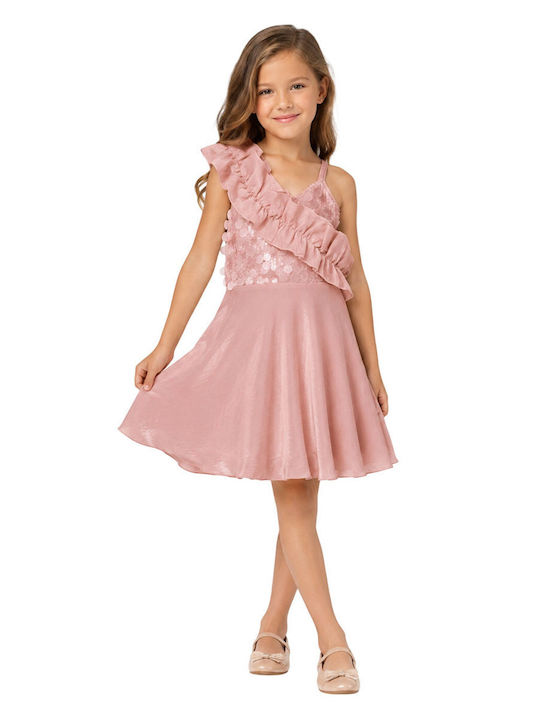 Rochie pentru Copii Fără mâneci cu Paiete Pink