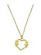 Necklace with design Heart from Gold Plated Steel