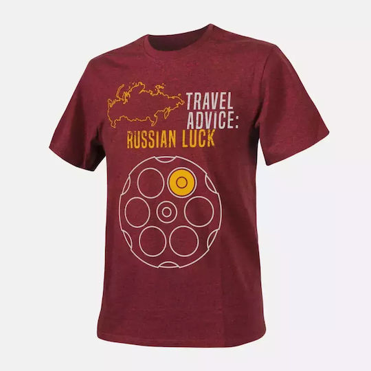Helikon-tex T-shirt Russian Luck - Short Sleeve Blouse for Everyday Use 07-red-red