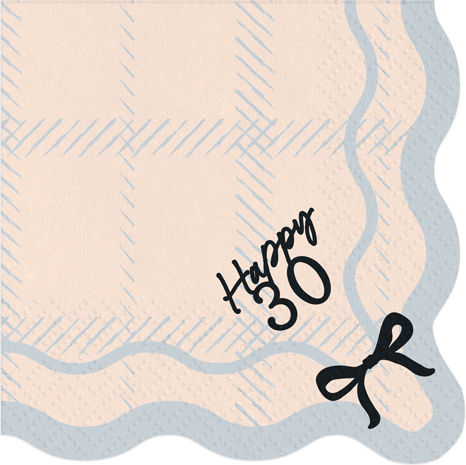 Napkins Happy 30 16.5×16.5cm – 12 Pieces