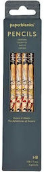 Set of 4 HB Pencils Paperblanks Adventures Asterix 6360