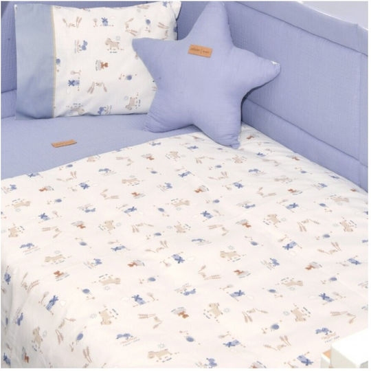 Baby Oliver Baby Bettbezug Blau 100x140cm.