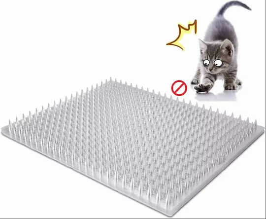 Covoraș de descurajare cu țepi din plastic – Transparent – Durabil și flexibil – L42xW34xH2cm