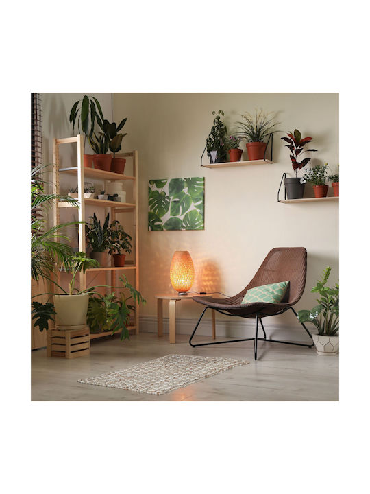 Relaxdays Lucrat manual Covor Rectangular din iută Beige/cream