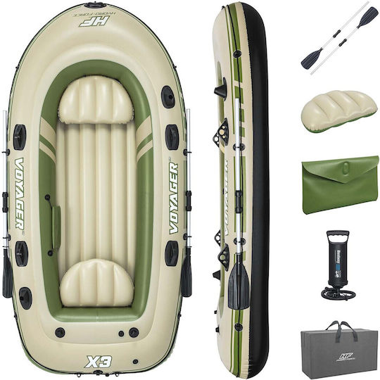 Bestway Inflatable Boat For 3 Adults Beige With Paddles And Pump 294x137cm