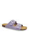 Women's Flat Sandals Afelpado Lila