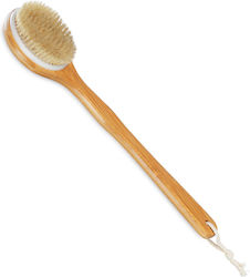 Long-handled Shower Brush Made Natural Hair Natural White Bamboo Plastic 3.5 X 40 X 10.5 Cm Long-handled Shower Brush Made Natural Hair Natural White Bamboo Plastic 3.5 X 40 X 10.5 Cm