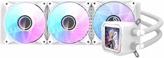 Darkflash DV360S Υδρόψυξη AIO CPU με 3 Ανεμιστήρες 120mm και ARGB Φωτισμό Λευκή