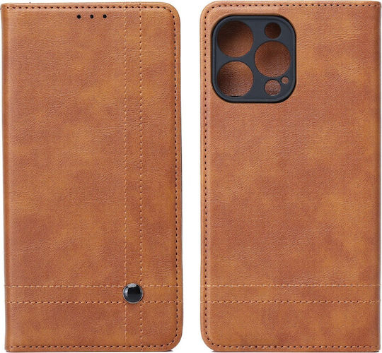 TelForceOne Smart Seam Umschlag Rückseite Silikon / Synthetisches Leder Braun (Galaxy A56)